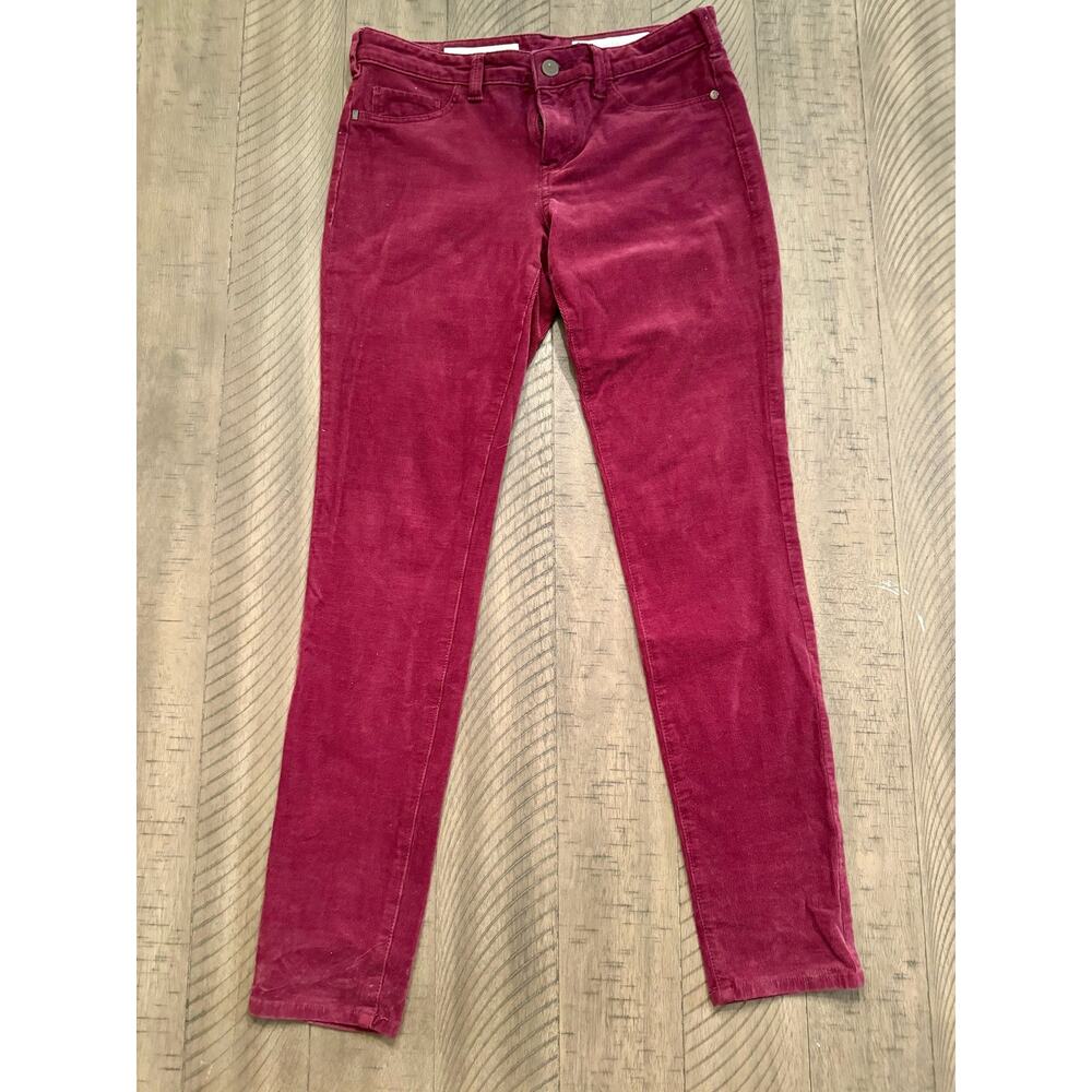 Pilcro & the Letterpress Anthro Red  Skinny Corduroy Jeans Pants Size 26 Petite